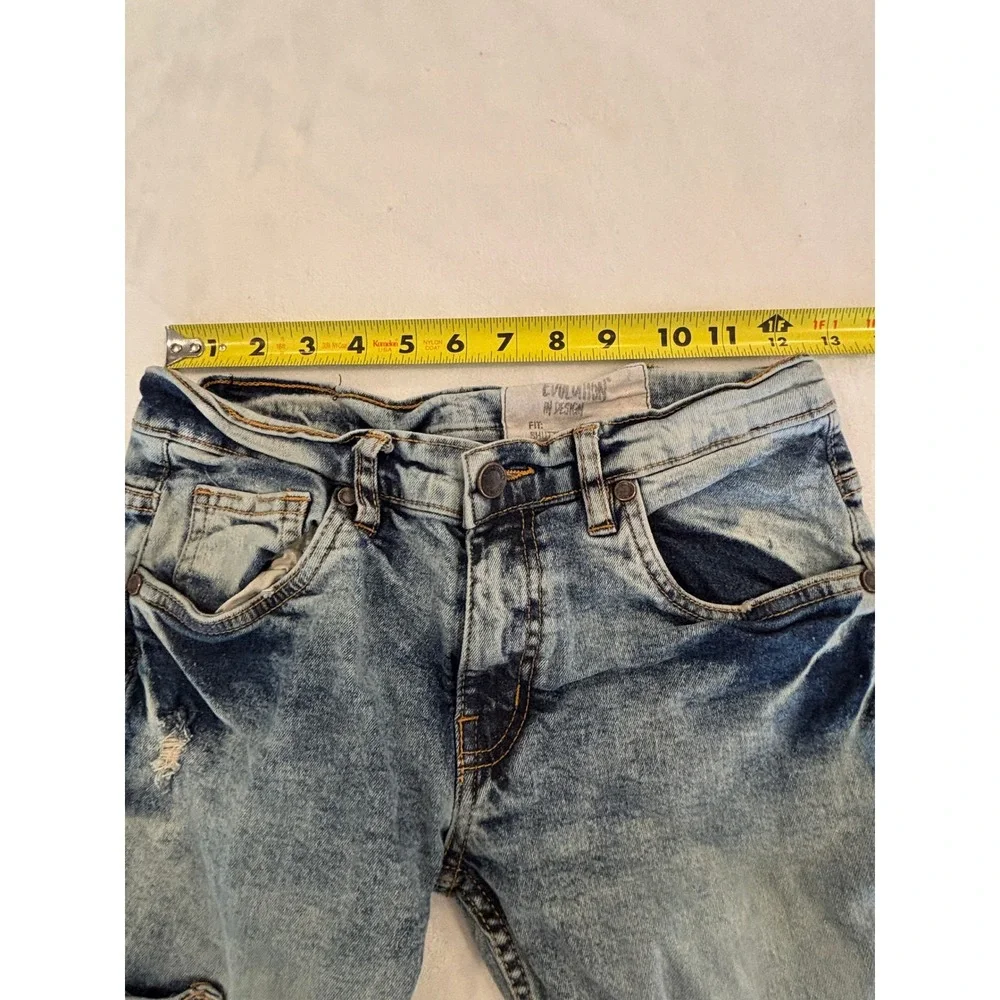 Evolution In Design Shuttle Distressed Carpenter Jeans Boys Size 14 Acid Wash